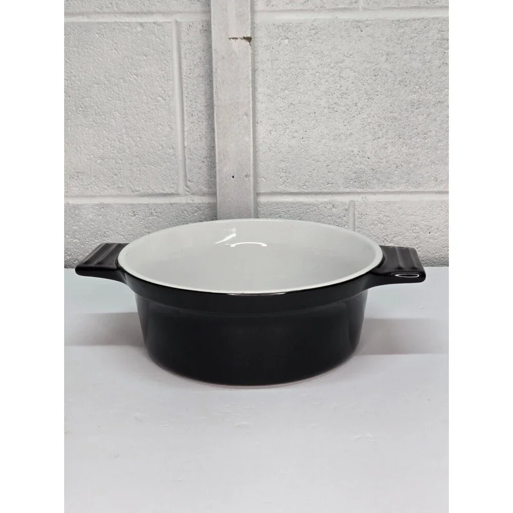 Cuisinart Chef's Classic Ceramic Stoneware Black Bakeware Baker 1.5 Qt